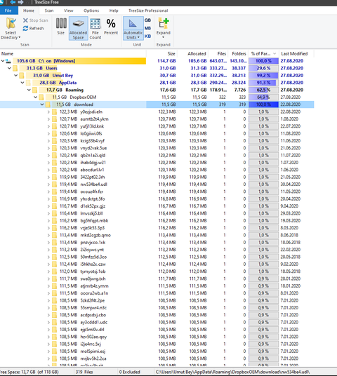 Dropbox OEM klasörünü silsem bir şey olur mu ?