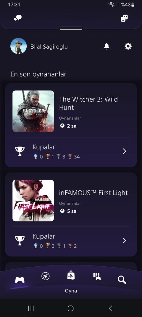 Ps app oyunların ilerleme ve oynanış saati yazmıyor