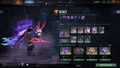 Satılık 1.9k mmr 5k bs zibilyon tane eşsiz skin ile hesap :)