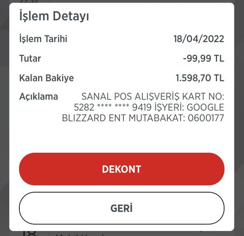 Google Blizzard şüpheli işlem