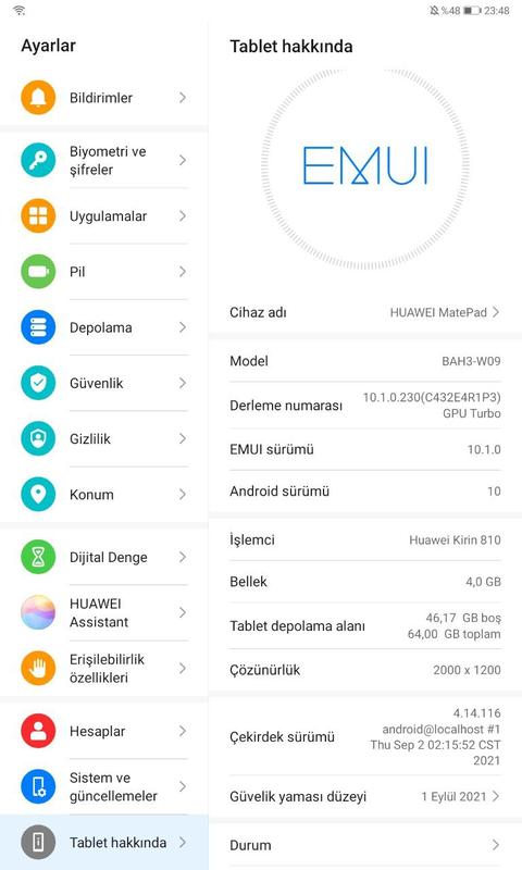 Huawei Matepad 10.4 Harmony Os?