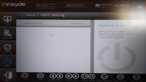 UEFI format için BIOS ayarları