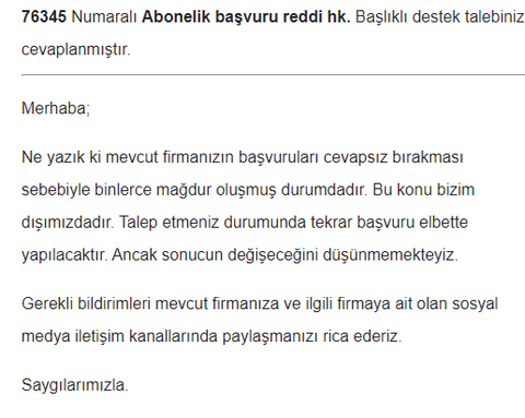 GIBIRNET Başka bir firmaya geçiş hakkımı reddediyor ve izin vermiyor , BU FİRMADAN UZAK DURUN