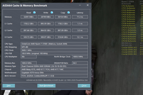 654 TL(kargo dahil) Crucial Ballistix 16GB(2x8GB) 3000MHZ CL15 DDR4 RAM (Micron E-die)