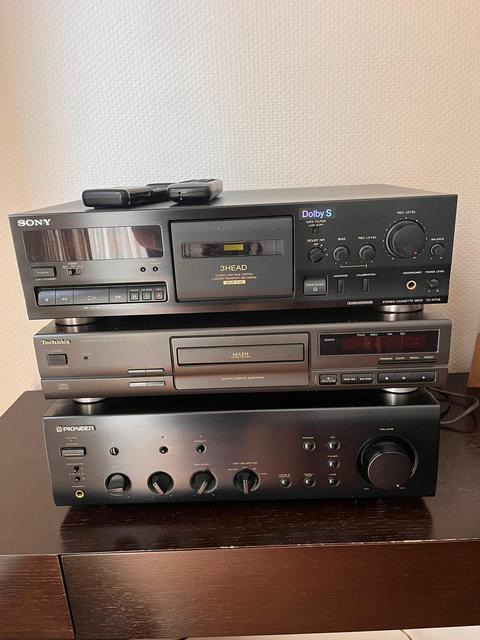 Sony TC-K711S, Technics SL-PG480A ve Pioneer Stereo Amfi A-404R set