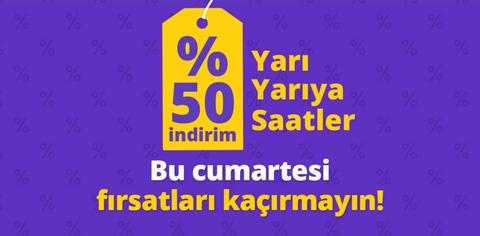 Getir 7 Kasım Seçili ürünlerde %50 indirim