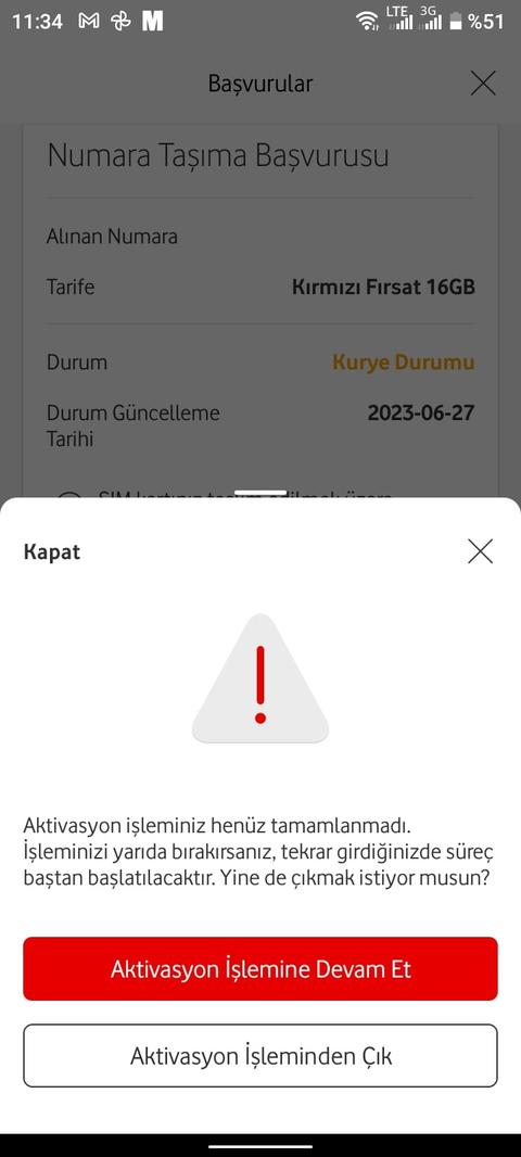 Vodafone faturalı hat taşıma 16GB+1000 DK. + 250 SMS =105 TL (AYLIK)