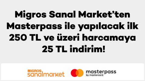 AXESS - Migros Sanal Market’te Masterpass ile 250/25