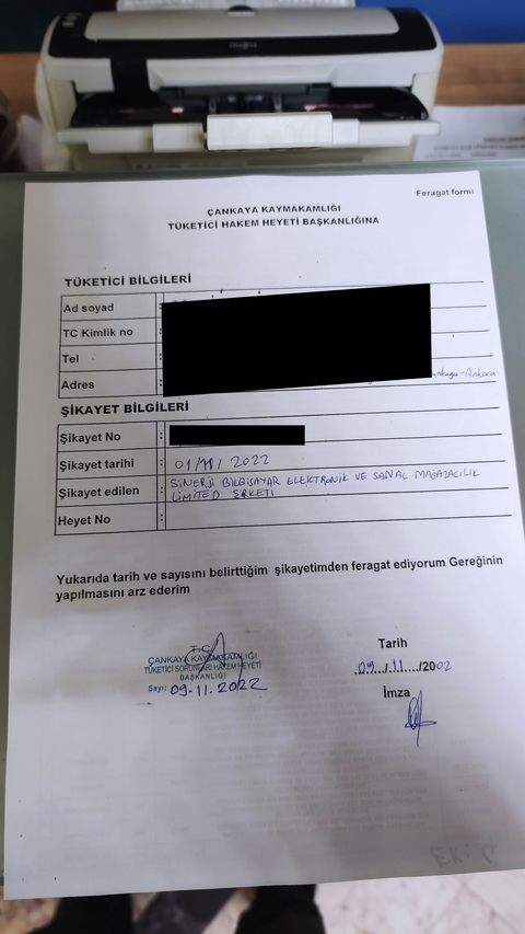 Sinerji.Gen.Tr Pişmanlıktır! Sakın bu firmadan alışveriş yapmayın.