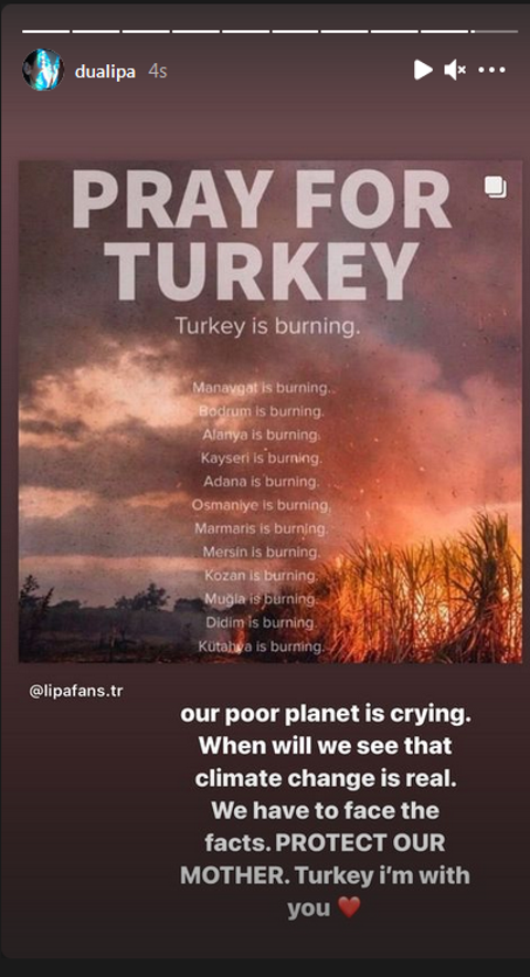 Dua Lipa'dan Türkiye mesajı