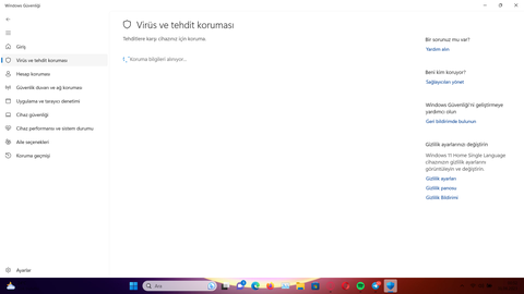 VİRÜS VE TEHDİT KORUNMASI KAPANMIYOR