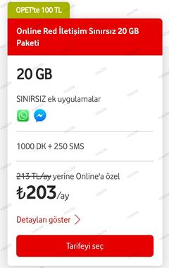 Vodafone'dan Online Özel Tarifeler (Sona Erdi)