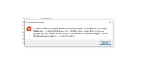 android studio your sdk location contains non-ascii characters hatası