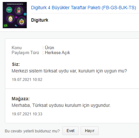 Digiturk Yıllık Taraftar Paketi 488 Lira!