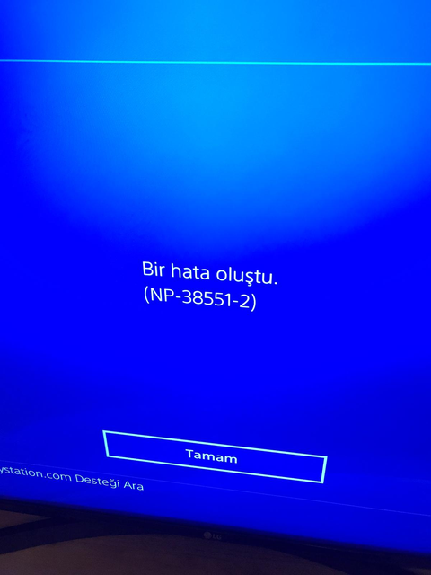 PS4 Pri Hesap Eklerken Hata Veriyor ( NP-38551-2 )