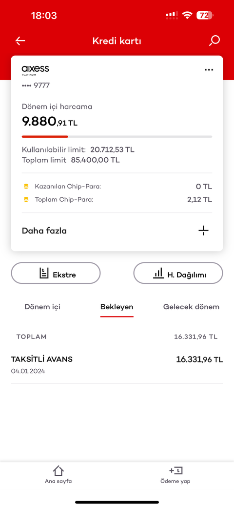 AXESS JUZDAN 1.99 Taksitli Nakit Avans