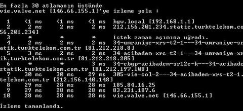 vie.valve.net ping sonucumuzu paylaşalım.