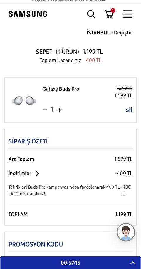 Galaxy Buds Pro 1199₺ samsung shop