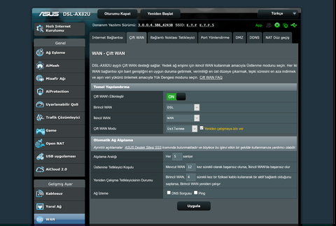 ASUS DSL-AX82U | AX5400 | VDSL MODEM | GAMING ROUTER | WiFi 6 | WPA3 | Aura RGB | IPv6 | Merlin