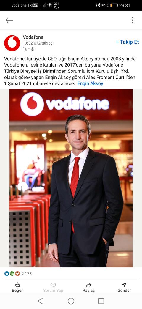 Engin Aksoy Vodafone Türkiye CEO'su oluyor.