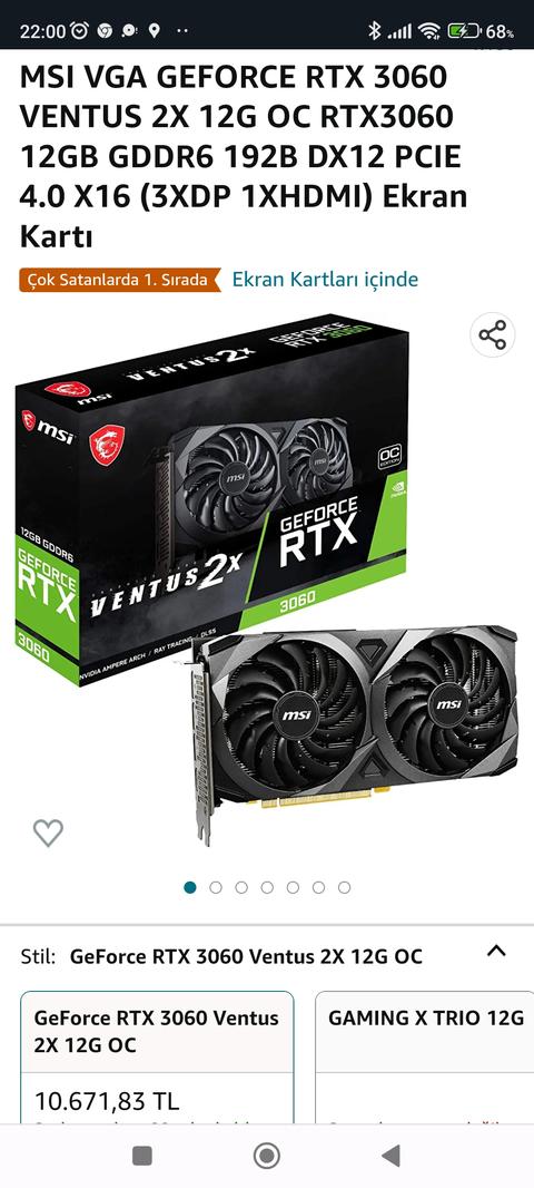 RTX 3060 VENTUS 2X 12G alınır mı?