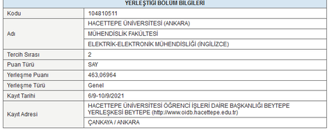 2021 YKS YERLEŞTİRME SONUÇLARI ANA KONU