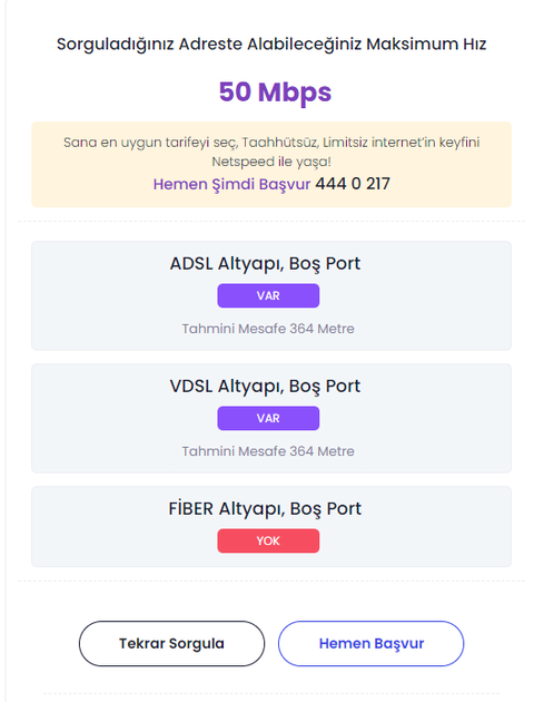 385m saha dolabı mesafesinde vdsl2 ne kadar hız verir?