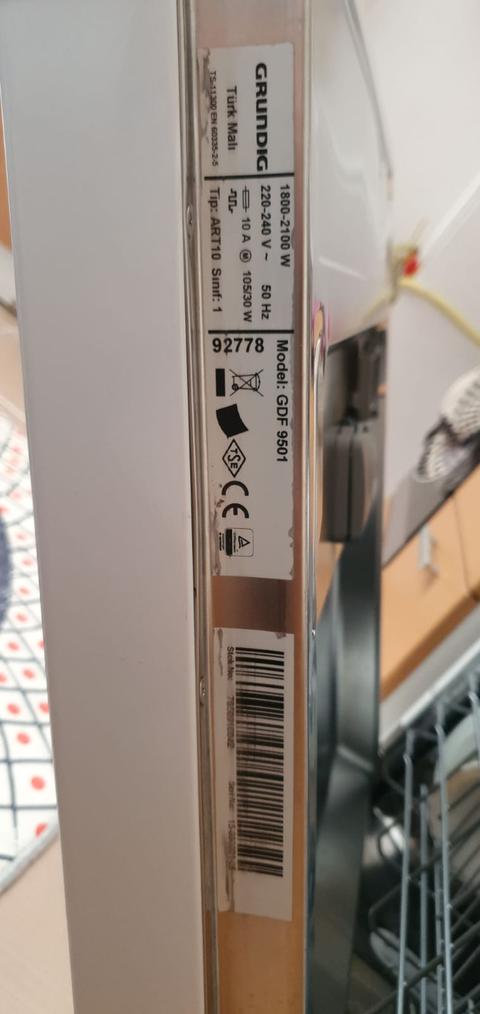 grundig gdf 9501bulaşık makinesi düğme basmıyor