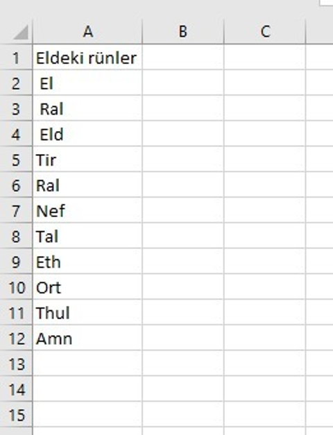 Diablo 2 Runewords Hazır Excel