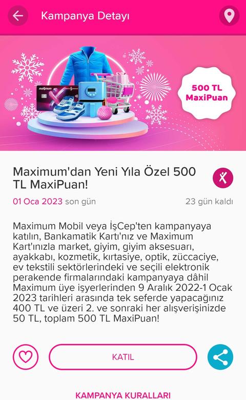 İş Bankası Kartlar Yeni Yıla Özel 400x11=500₺ Maxipuan (9.12-01.01)