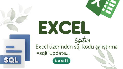 Excel içerisinden sql (delete, insert, update) kodu çalıştırma (eklenti)