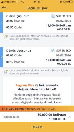 Pegasus 11Euro+vergi ile yurtdışı kampanyası bugün son