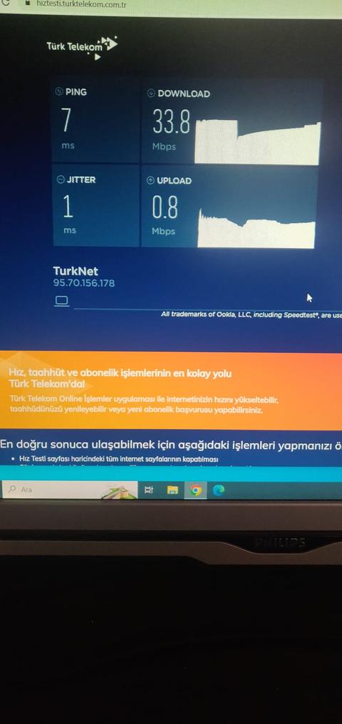 Turknet hızlar eskisi gibi vaat edileni karşılamıyor