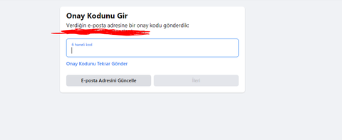 Facebook Onay kodu sorunu