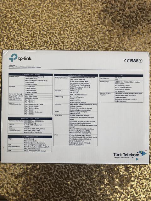 TP-Link VC220-G3U Modem Hakkında