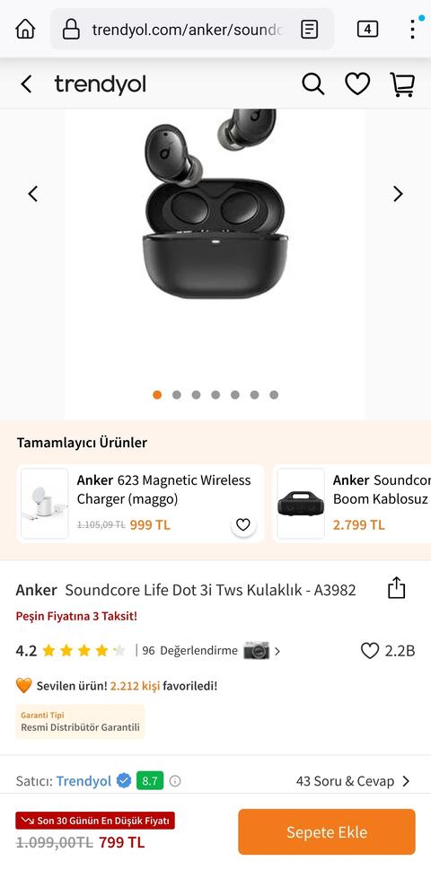 Anker SoundCore Life Dot 3i TWS 800tl