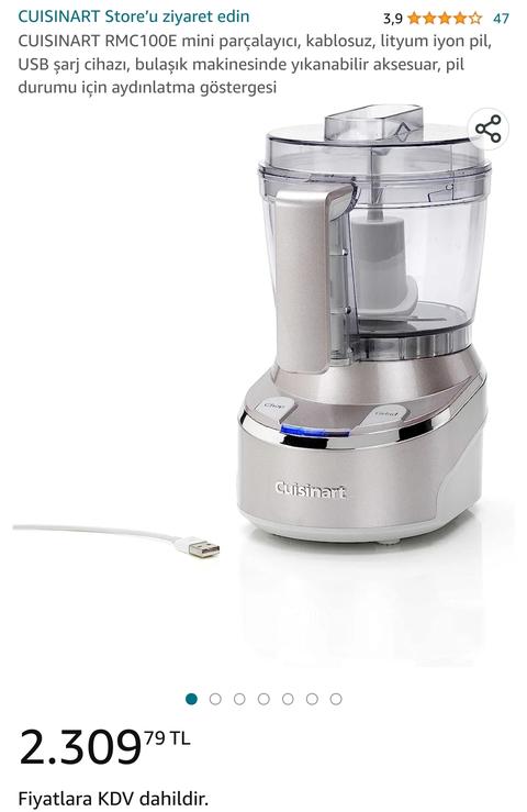 CUISINART RMC100E mini parçalayıcı 2310TL