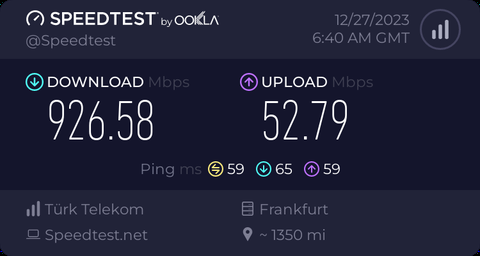 TÜRK TELEKOM 500-1000 MBPS İNTERNET KULLANICI DENEYİMLERİ (SPEEDTEST-FAST)