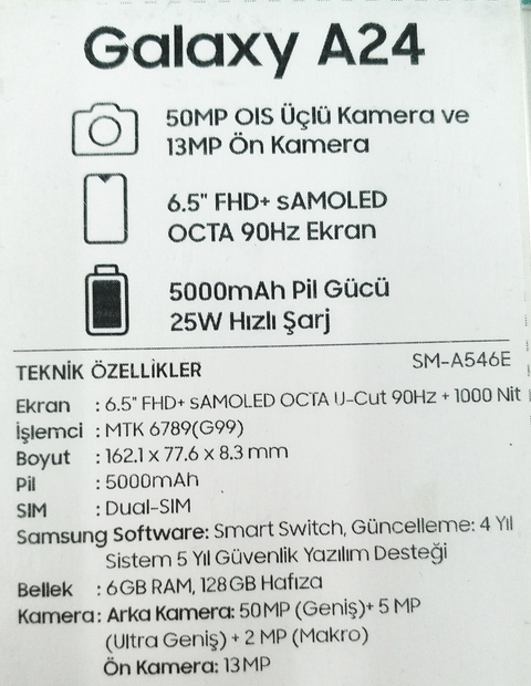 SAMSUNG GALAXY A24 [ANA KONU]