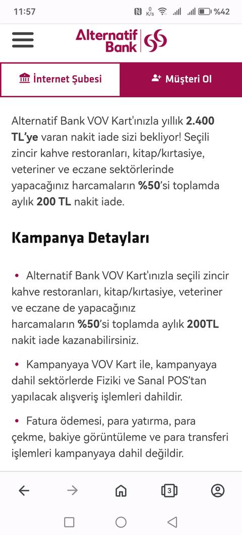 Alternatif bank tan eczane harcamalarına %50 cashback (Max 200tl)