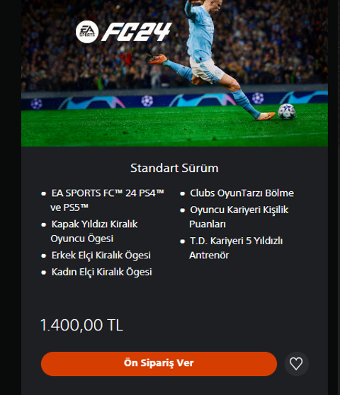 EA SPORTS FC™ 24 Standart Sürüm PS4 ve PS5