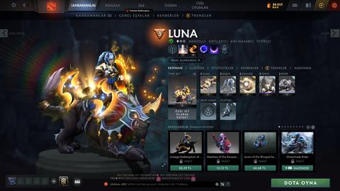 Satılık 1.9k mmr 5k bs zibilyon tane eşsiz skin ile hesap :)