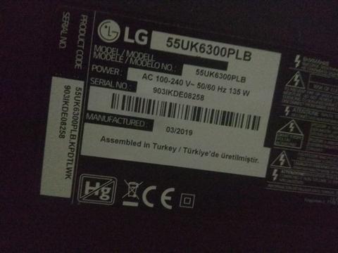 LG 55UK6300PLB ses var görüntü yok problemi