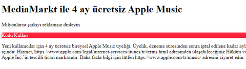 4 AY ÜCRETSİZ APPLE MUSIC (14 ŞUBAT SON!)