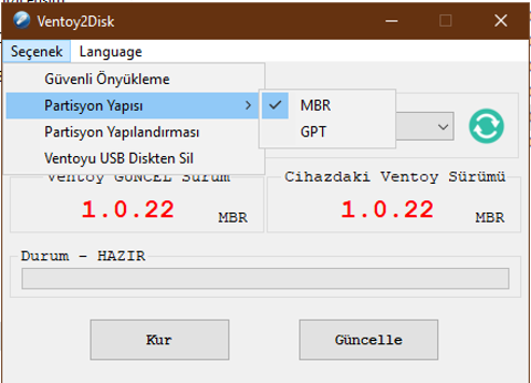 USB Multiboot oluşturma programı Türkçe