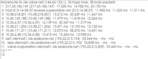 vie.valve.net ping sonucumuzu paylaşalım.