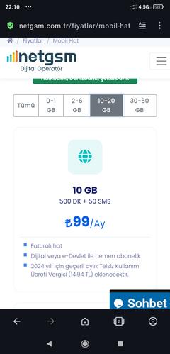 Yeni mobil operatör Netgsm 3 te 1 fiyata mobil paketler.