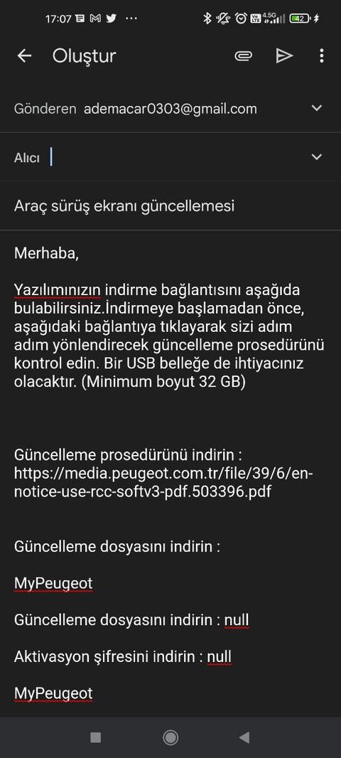 Yardımınıza İhtiyacım var 3008 Bluetooth ve ekran güncelleme hakkında