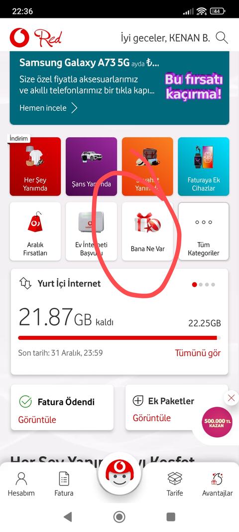 Vodafone yanımda 100 TL harca 100 TL iade