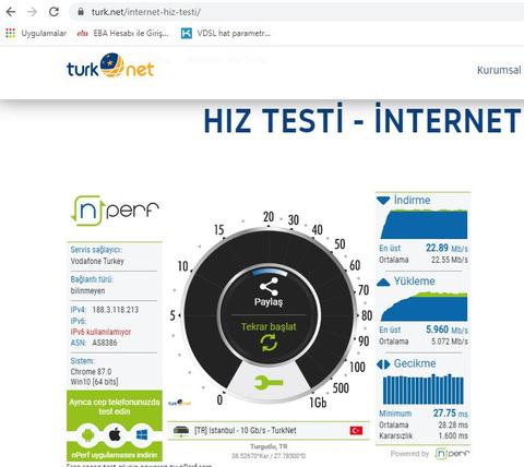 SpeedTestte 7 Mbit çıkan internetin IDM download hızı 2,9 mb/sn ?